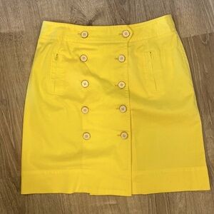 Vintage Sharagano Sunshine Yellow Wrap Around Skirt